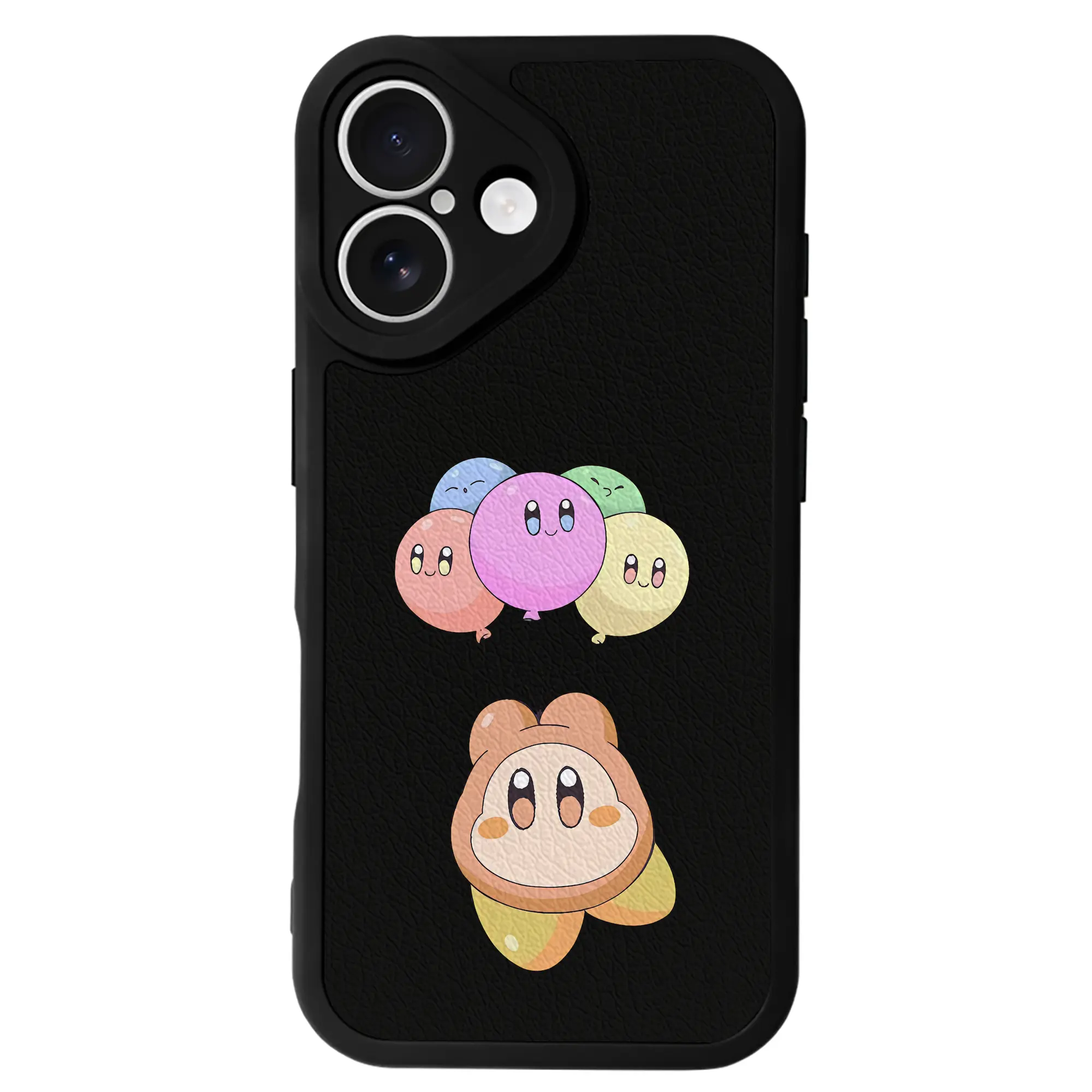 星のカービィ グッズ ワドルドゥ - IPhone 16シリーズ対応 ・ シリコンスマホケース ・ レザー調 ・ 高精度フィット ・ 耐衝撃 ・ ワイヤレス充電対応 ・ 精密カット